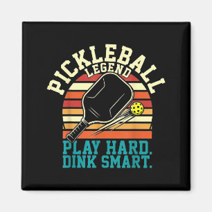 Vintage pickleball retro lijnen minimalistisch kla magneet