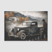 Vintage Pickup Amerikaanse Decoupage Tissuepapier (Voorkant)