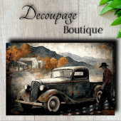 Vintage Pickup Amerikaanse Decoupage Tissuepapier