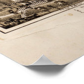 Vintage Pictorial Map of Needham MA (1887) Poster (Hoek)