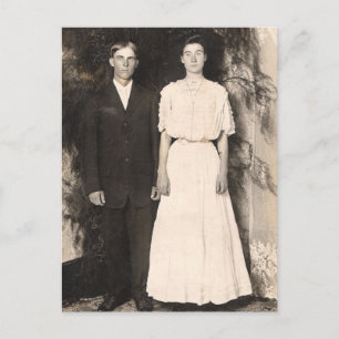 Vintage Picture of a Wedding Couple Briefkaart