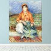 Vintage Pierre Auguste Renoir Algerijns meisje Canvas Afdruk (Insitu (Houten vloer))