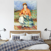 Vintage Pierre Auguste Renoir Algerijns meisje Canvas Afdruk (Insitu (Slaapkamer))