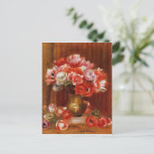 Vintage Pierre-Auguste Renoir Anemones Briefkaart (Staand voorkant)