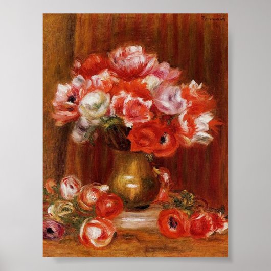 Vintage Pierre-Auguste Renoir Anemones Poster (Voorkant)