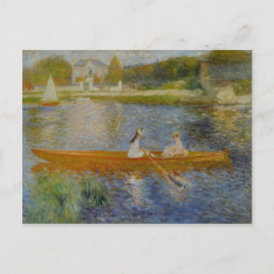 Vintage Pierre Auguste Renoir Boating on the Seine Briefkaart