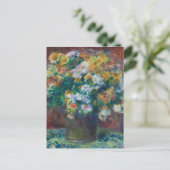 Vintage Pierre-Auguste Renoir Chrysanthema Briefkaart (Staand voorkant)