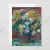 Vintage Pierre-Auguste Renoir Chrysanthema Briefkaart (Voorkant / Achterkant)