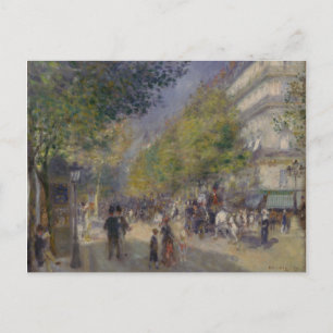 Vintage Pierre Auguste Renoir de Groenen Boulevar Briefkaart