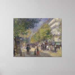 Vintage Pierre Auguste Renoir de Groenen Boulevar Canvas Afdruk