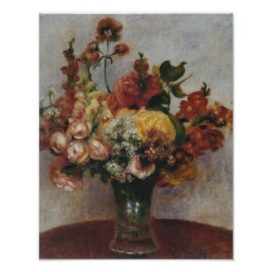 Vintage Pierre Auguste Renoir Flowers in een Vase Foto Afdruk