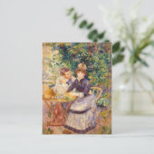 Vintage Pierre Auguste renoir in de tuin Briefkaart (Staand voorkant)
