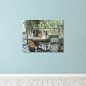 Vintage Pierre Auguste Renoir La Grenouillere Canvas Afdruk (Insitu (Houten vloer))