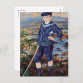 Vintage Pierre Auguste Renoir Sailor Boy Feestdagenkaart (Voorkant / Achterkant)