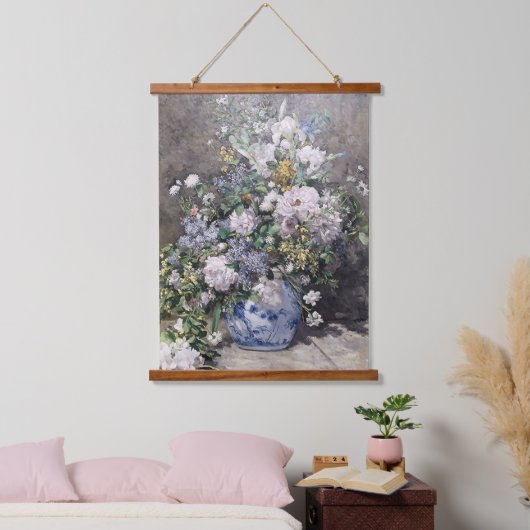 Vintage Pierre Auguste Renoir Spring Bouquet Hangend Wandkleed (Slaapkamer)