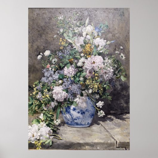 Vintage Pierre Auguste Renoir Spring Bouquet Poster (Voorkant)
