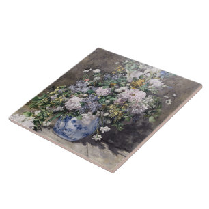 Vintage Pierre Auguste Renoir Spring Bouquet      Tegeltje
