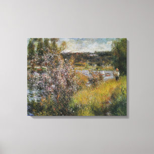 Vintage Pierre Auguste Renoir The Seine in Chatou Canvas Afdruk