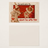 Vintage Pierrot C0659 Valentijn Gift Label Visitekaartjes (Voorkant /achterkant)
