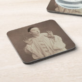 Vintage Pierrot Clown Bier Onderzetter (Linkerzijde)