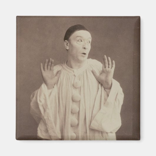 Vintage Pierrot Clown Magneet (Voorkant)