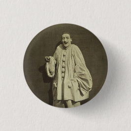 Vintage Pierrot Clown Ronde Button 3,2 Cm