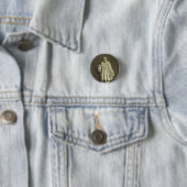Vintage Pierrot Clown Ronde Button 3,2 Cm (In situ)