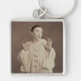 Vintage Pierrot Clown Sleutelhanger