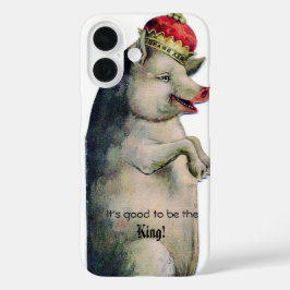 Vintage Pig / Hog King iPhone Hoesje