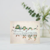 Vintage pĳp Roken Kikkers Briefkaart (Staand voorkant)