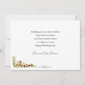 Vintage Pilgrim Boy met Turkije Feestdagenkaart (Achterkant)