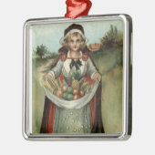 Vintage Pilgrim Lady Thanksgiving Holiday Ornament (Links)