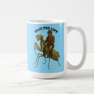 Vintage Piloot die op een Reuzen bidsprinkhaan rij Koffiemok