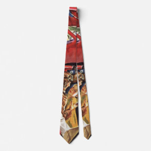 Vintage piloot met één propeller-vliegtuig en papa stropdas