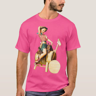Vintage Pin Up Cowgirl 1 T-shirt