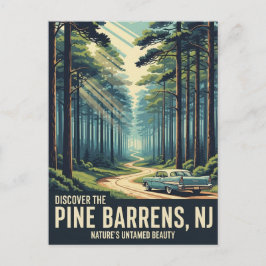 Vintage Pine Barrens New Jersey Reis Briefkaart