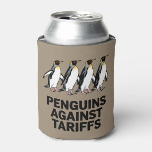 Vintage Pinguïns Protesteren Tegen Tarieven Grappi Blikjeskoeler