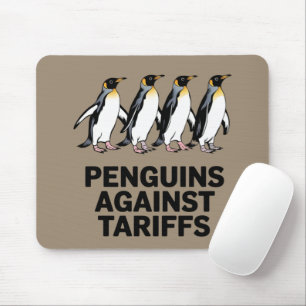 Vintage Pinguïns Protesteren Tegen Tarieven Grappi Muismat
