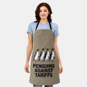 Vintage Pinguïns Protesteren Tegen Tarieven Grappi Schort (Gedragen)