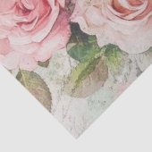 Vintage Pink Antique Blush Rose Decoupage Tissuepapier (Detail)