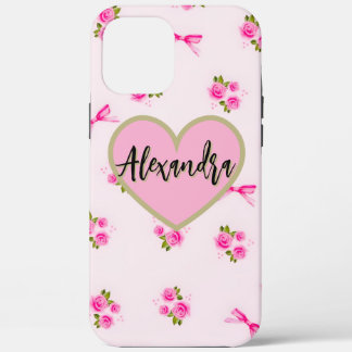 Vintage Pink Bows and Red Cherries Aesthetic Water Case-Mate iPhone Case