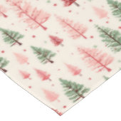 Vintage Pink Christmas Tree  Tafelkleed (Gekanteld)