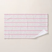 Vintage Pink Floral Coquette Bad Handdoek (Handdoek)