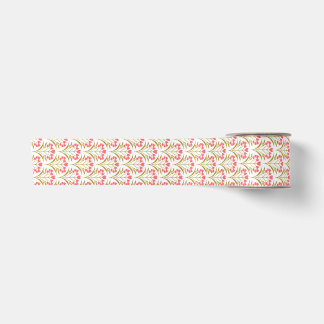 Vintage Pink Floral Seamless Pattern | Shabby Chic Satijnen Lint