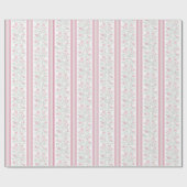 Vintage Pink Floral Wildflowers Coquette Cadeaupapier (Vlak)