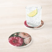 Vintage Pink Flowers Zandsteen Onderzetter (Zijkant)