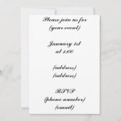 Vintage Pink Hydrangea French Ephemera Uitnodiging (Achterkant)