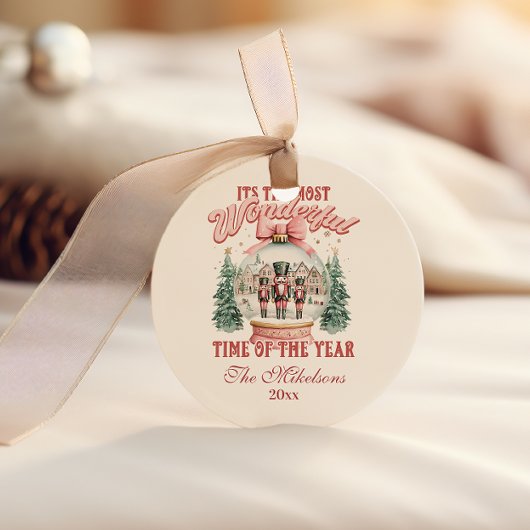 Vintage Pink Nutcracker Wonderland Ronde Sticker