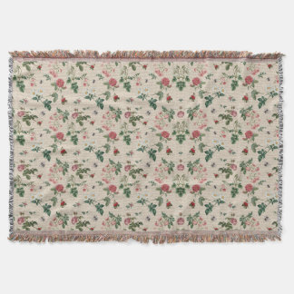 Vintage Pink Rose Garden Deken