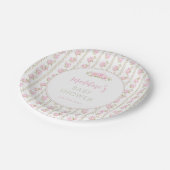 Vintage Pink Rose Papieren Bordje (Gekanteld)